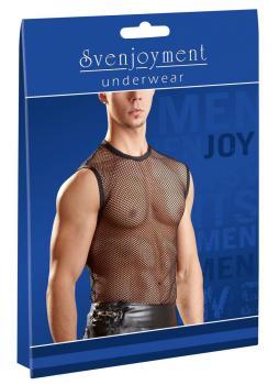 Intimo uomo. Shirt nera in rete.