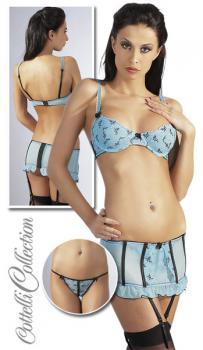Completino intimo 3 pezzi turchese.