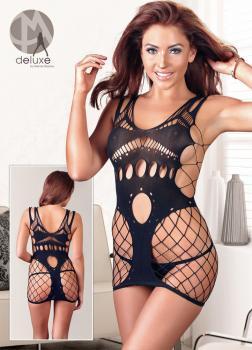 Mandy Mystery: chemise a rete con motivi semi coprenti.