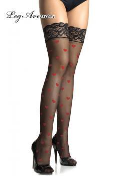 Leg Avenue: calze con cuoricini. XL