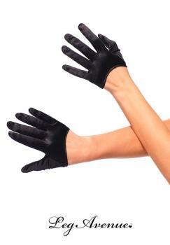 Leg Avenue: guanti corti in raso.