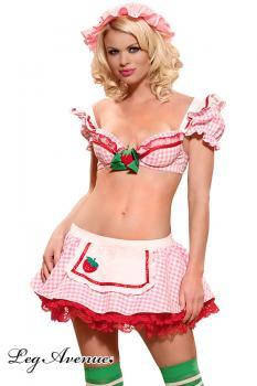 Costume ragazza fragola 4 Pz. Strawberry Tart.