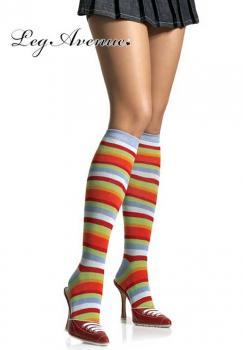 Leg Avenue: calze a righe multicolore.