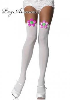 Leg Avenue: calze con fiore.