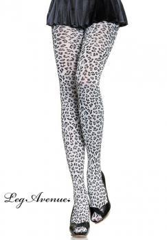 Leg Avenue: collant leopardati bianco/nero.