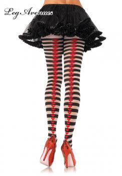 Leg Avenue: collant a righe con cuori.