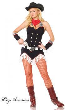 Leg Avenue: costume Cowgirl 4 pezzi.