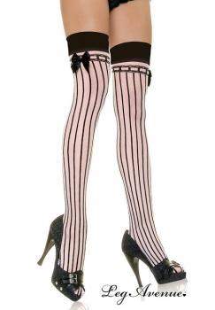 Leg Avenue: calze gessate con fiocco laterale. XL