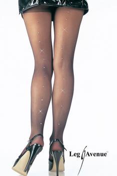 Collant velato con strass. XL