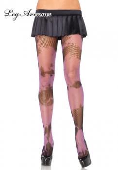 Leg Avenue: collant a rete con motivi irregolari.