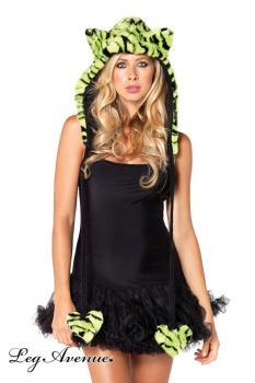 Leg Avenue: cappuccio -tigre- fluorescente nero/verde.
