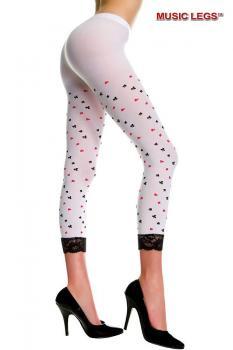 Music Legs: pantacollant con semi carte da gioco.