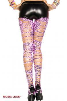 Music Legs: leggings maculato con intagli.