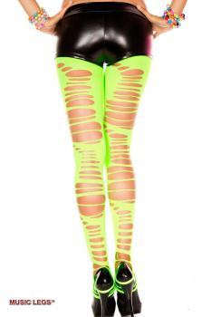 Music Legs: leggings con intagli. Verde