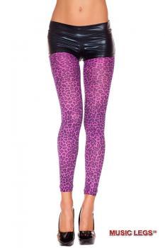 Music Legs: leggings viola in fantasia leopardata.
