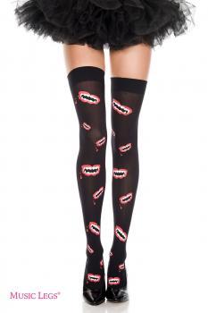 Music Legs: calze con bocche disegnate