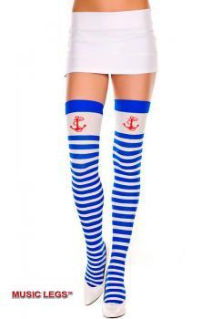 Music Legs: calze da marinaretta con disegno ancora.