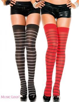 Music Legs: calze coprenti con righe sottili.