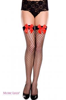 Music Legs: calze a rete con fiocco.