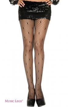 Music Legs: collant con cuciture a pois.