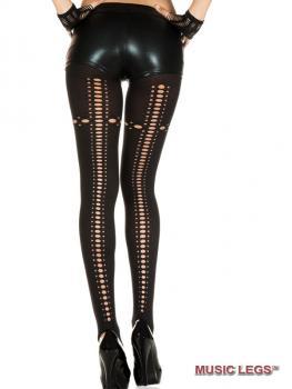 Music Legs: collant con intagli posteriori e sul girocoscia.