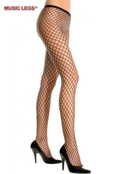 Music Legs: collant con doppio intreccio a rete.