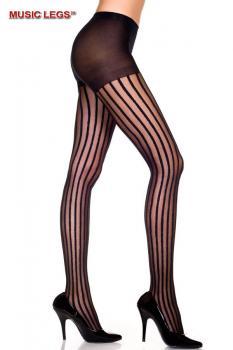 Music Legs: collant velato con righe verticali coprenti.