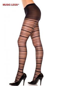 Music leg: collant con righe orizzontali coprenti.