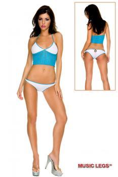 Music Legs: top con fascia traforata e slip.