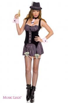 Music leg: costume gangster 5 pezzi.