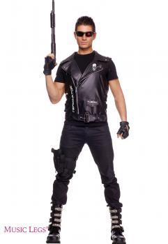 Music leg: costume uomo Terminator 3 pezzi.