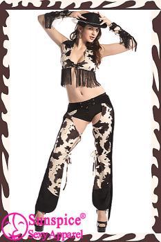SUNSPICE - Travestimento Cowgirl 4 pezzi.