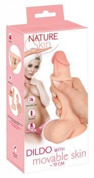 Dildo Nature Skin con pelle movibile. 19 cm