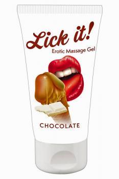Gel massaggiante gusto cioccolato bianco. 50 ml.