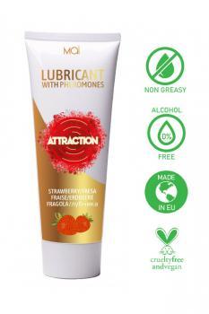 Lubrificante Mai Attraction con feromoni. Aroma fragola. 75ml.