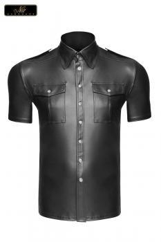 Camicia uomo effetto bagnato con tasche anteriori