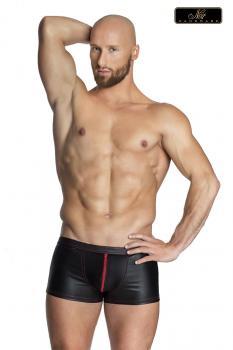 Boxer neri con zip rossa.