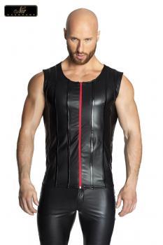 Canotta uomo con zip rossa.