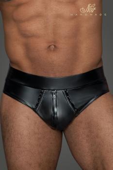 Mini short uomo in Powerwetlook con zip.