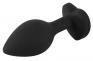 Plug in silicone con zircone a forma di cuore.