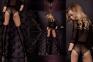 Ballerina: collant nero/beige con ramage. Art. 305