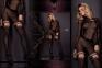 Ballerina: collant nero con fascia beige. Art. 306