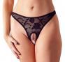 Tanga aperto in pizzo alla brasiliana con filo e perla.