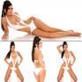 Monokini bianco con catenelle.