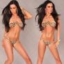 Bikini leopardato con fibbie serpente.