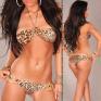 Bikini leopardato con fibbie serpente.