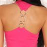 Top con anelli sulla schiena. Rosa.