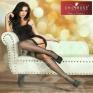 CHILIROSE: chemise nera con voulant e stringatura.
