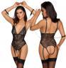 Body in pizzo con polsini e catene.