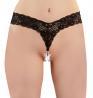 Tanga brasiliana in pizzo con perle.
